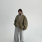 Layered Style Double Zip Hooded Jacket YLS0828