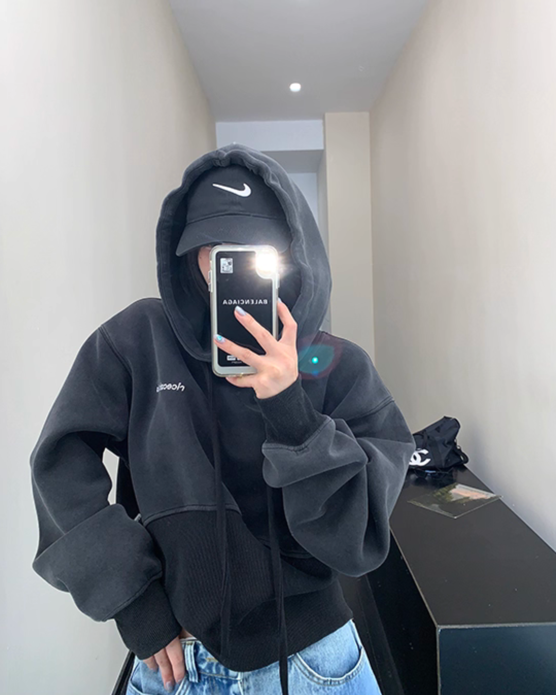 Vintage Short Hood Sweatshirt YLS0915