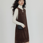 Crew Neck Velvet Vest Dress VAS0164