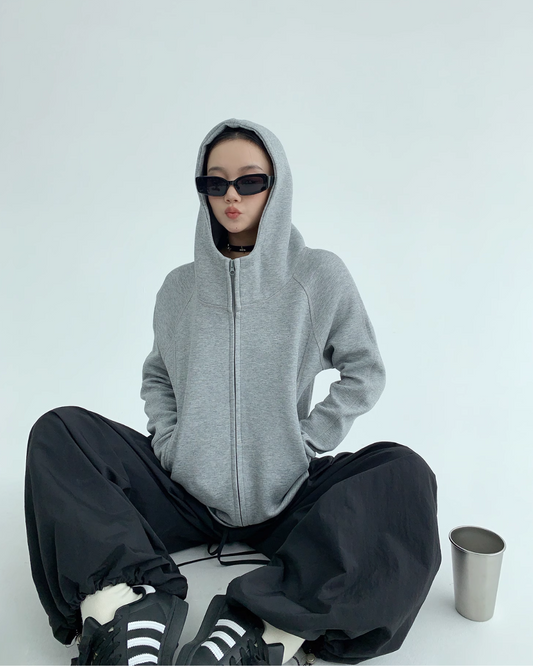 Stand Neck Slim Zip Hoodie YLS0479