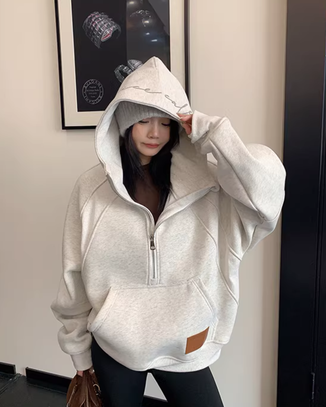 Half-Zip Sweatshirt Hoodie YLS1025