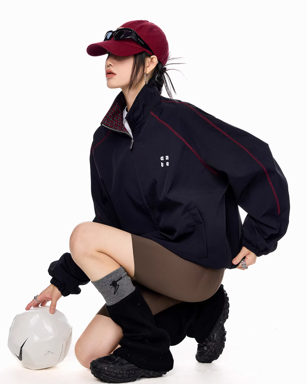 Double Zip Nylon Jacket ICM0086