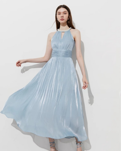 Halter Neck Chiffon Dress DPY0016