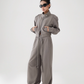 Stand Collar Zip Jacket / Casual Wide Pants ACS0227