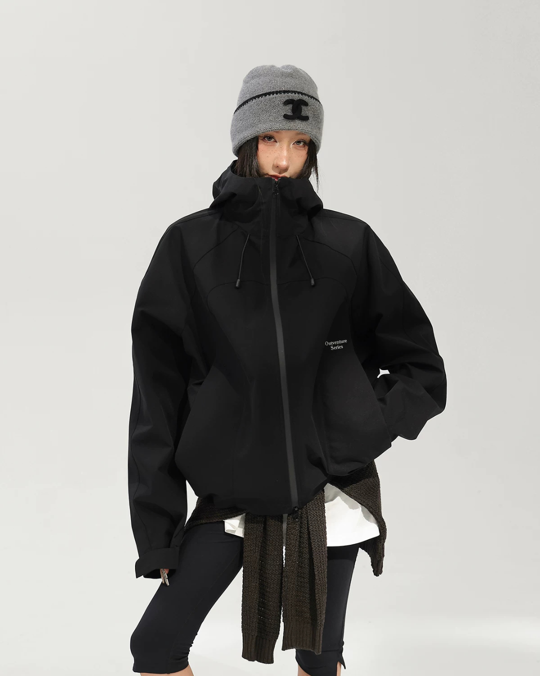 Stand Collar Zip Hoodie ACS0376