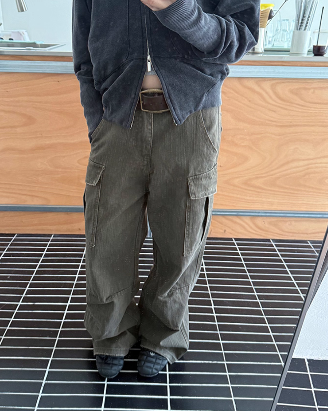 Wide Denim Cargo Pants CYE0052