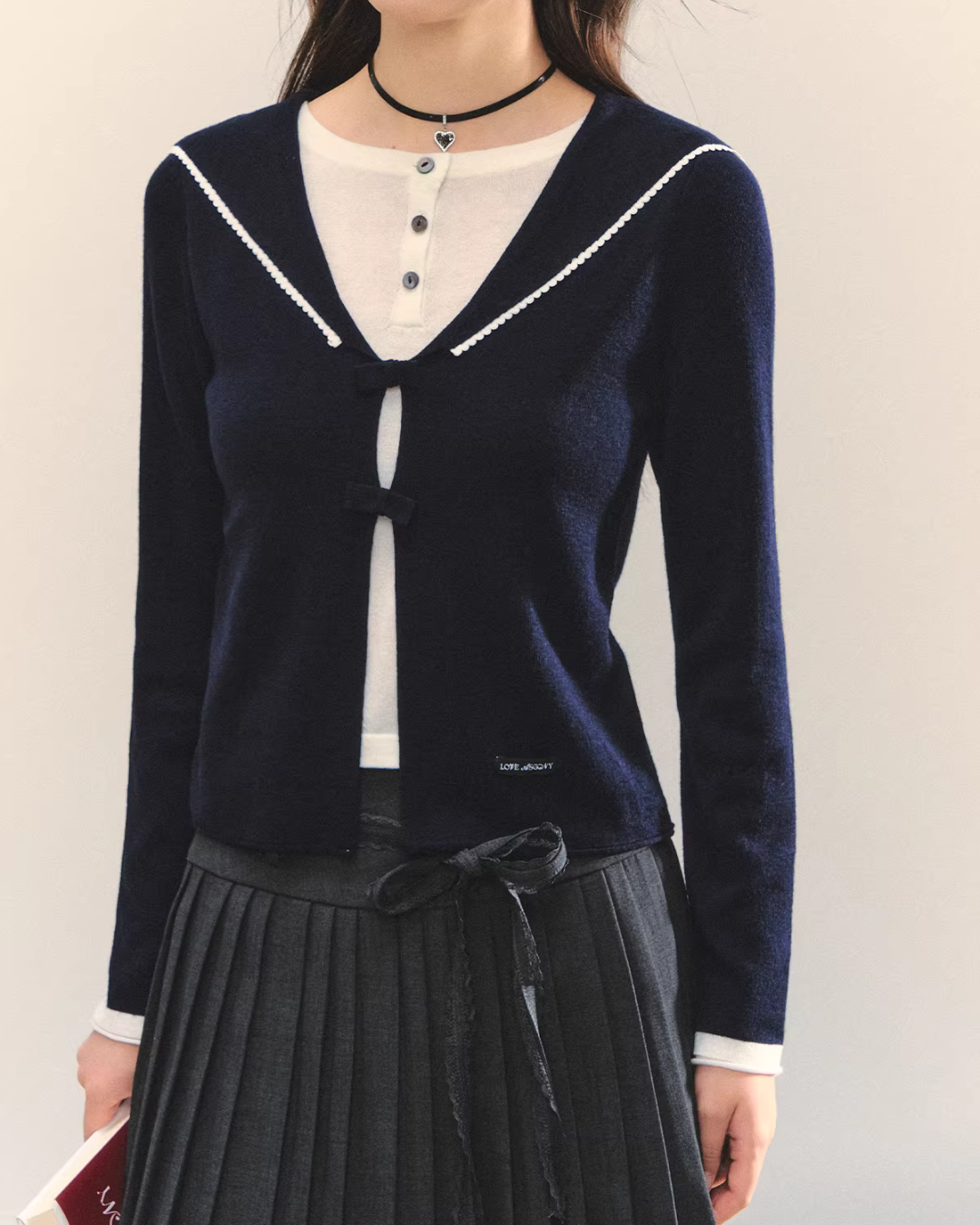 Sailor Collar Layered-Style Top ASG0078