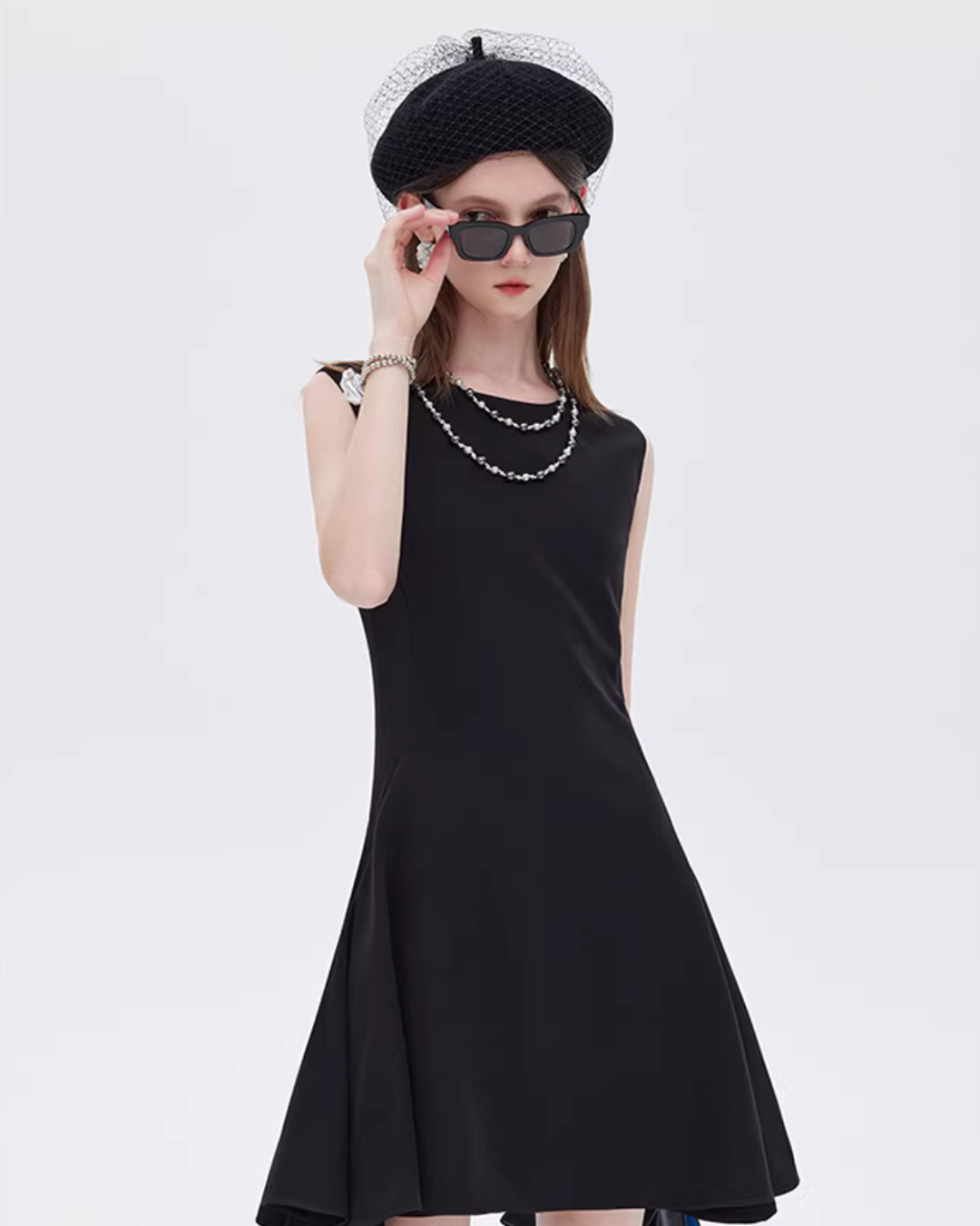 Asymmetry Sleeveless Dress SHN0018