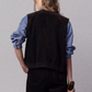 Vintage Flocked Denim Jacket / Vest / Bermuda Shorts / Tie BBK0002