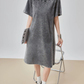 Chemical Wash Studs T-Shirt Dress FER0197