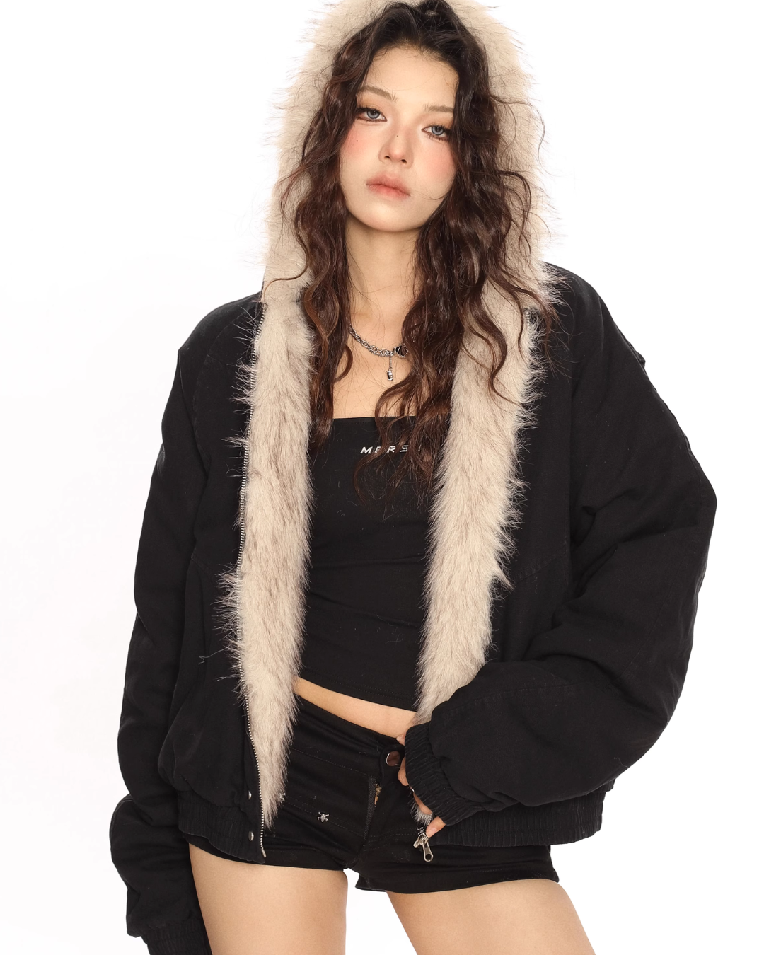 Hood Fleece Zip Up Jacket BGS0012
