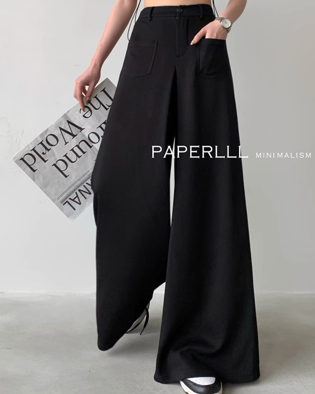 Drost Cropped Tops / High Waisted Wide Sweatpants PPR0004