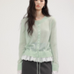 Round Neck Frill Flare Cardigan CHS0009