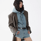 Vintage Jumpsuit Denim Shorts Jacket ACS0241