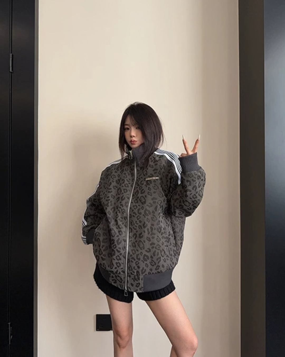 Sideline Leopard Track Jacket YLS1050