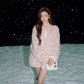 Collarless Fur Coat/Mini Skirt OLD0003