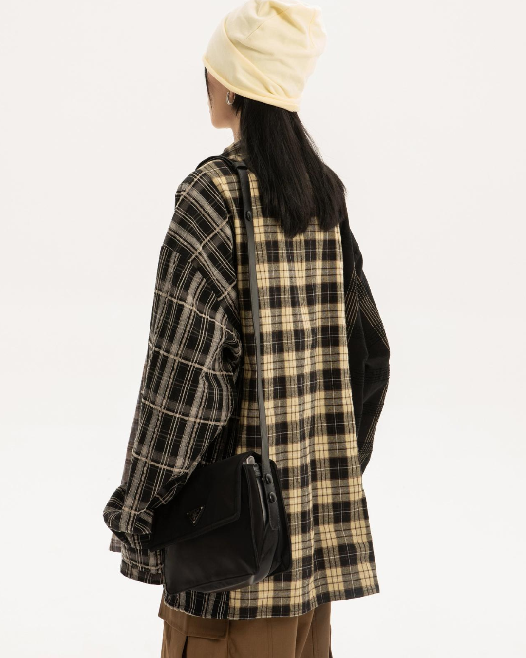 Vintage Plaid Big Shirt EZK0018