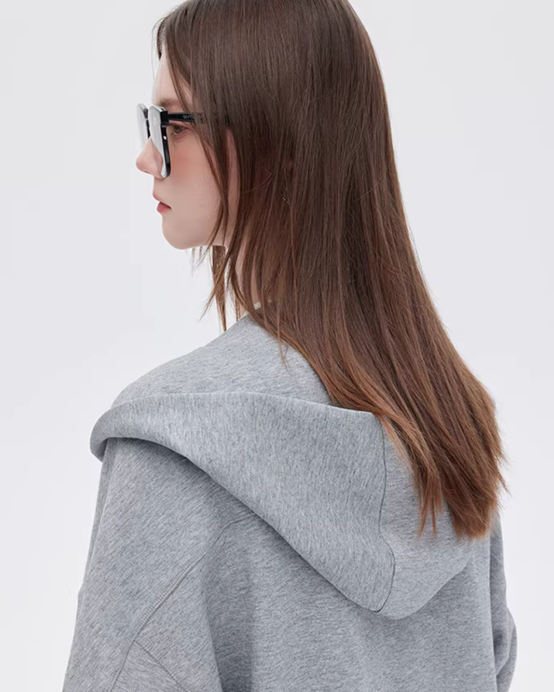 Hooded Long-Sleeve Sweatshirt Dress SHN0007