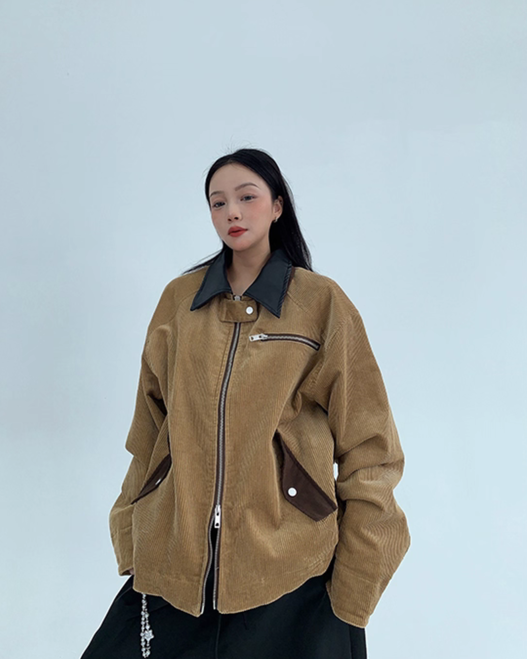 Double Zip Corduroy Jacket YLS0894