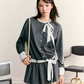 Striped Long Sleeve Dress MST0001