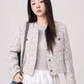 Feminine Short Tweed Jacket WDB0019