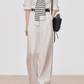 White Wide Pants / Belt WEO0008