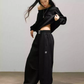 One Point Logo One-Shoulder Top / Wide Pants SMD0004