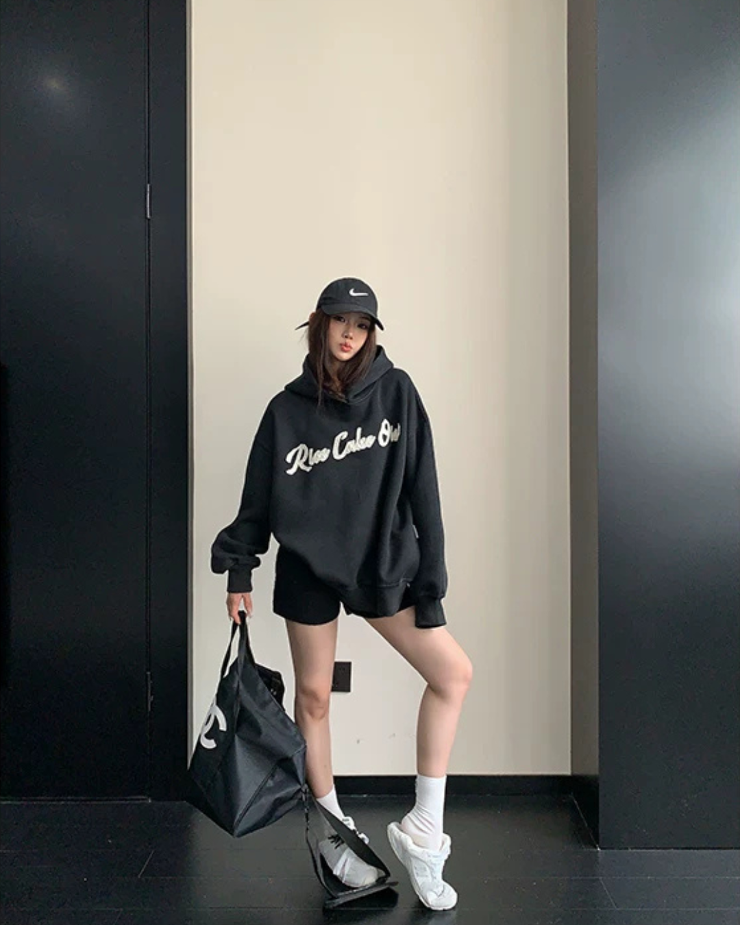 Oversized High-Neck Hoodie YLS1062