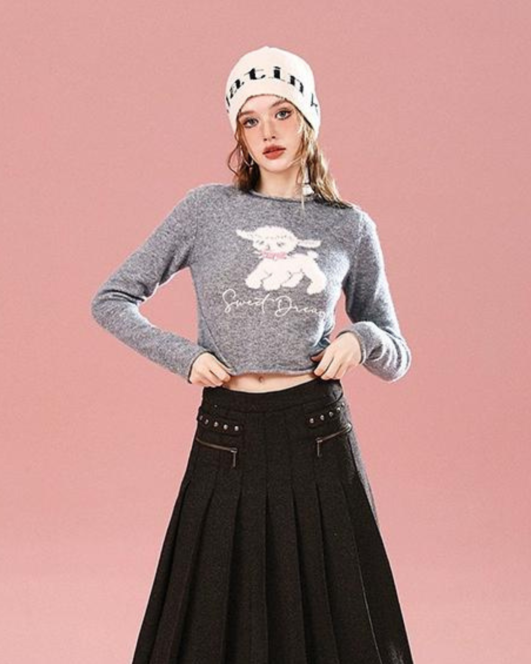 Sheep Wool Long Sleeve Knit IMO0108