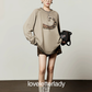 Vintage Printed Long-Sleeve T-Shirt / Leopard Skirt LLA0663