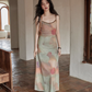 Marble Pattern Camisole Long Dress SMS0013
