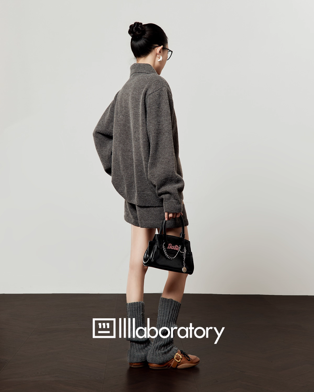 Leopard Print Knit Cardigan / Shorts LLA0552