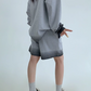 Gradient Loose Long Sleeve Top / Half Pants YLS0885