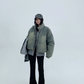 Stand Collar Denim Down Coat YLS0681