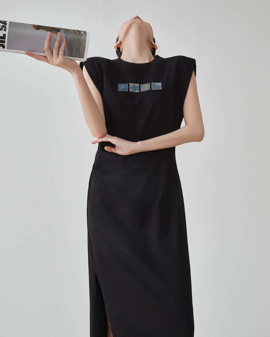 One-Point Logo Long Dress FER0307