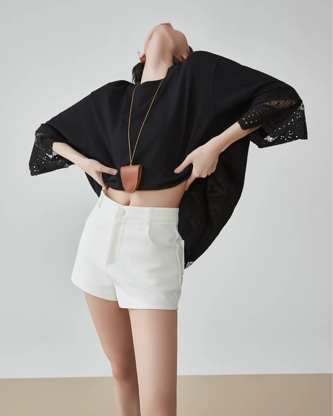 Scallop Lace Oversized Top FER0164