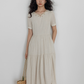 Round Neck Linen Long Dress VAS0132