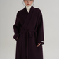 V-Neck Wool Long Coat SRS0387