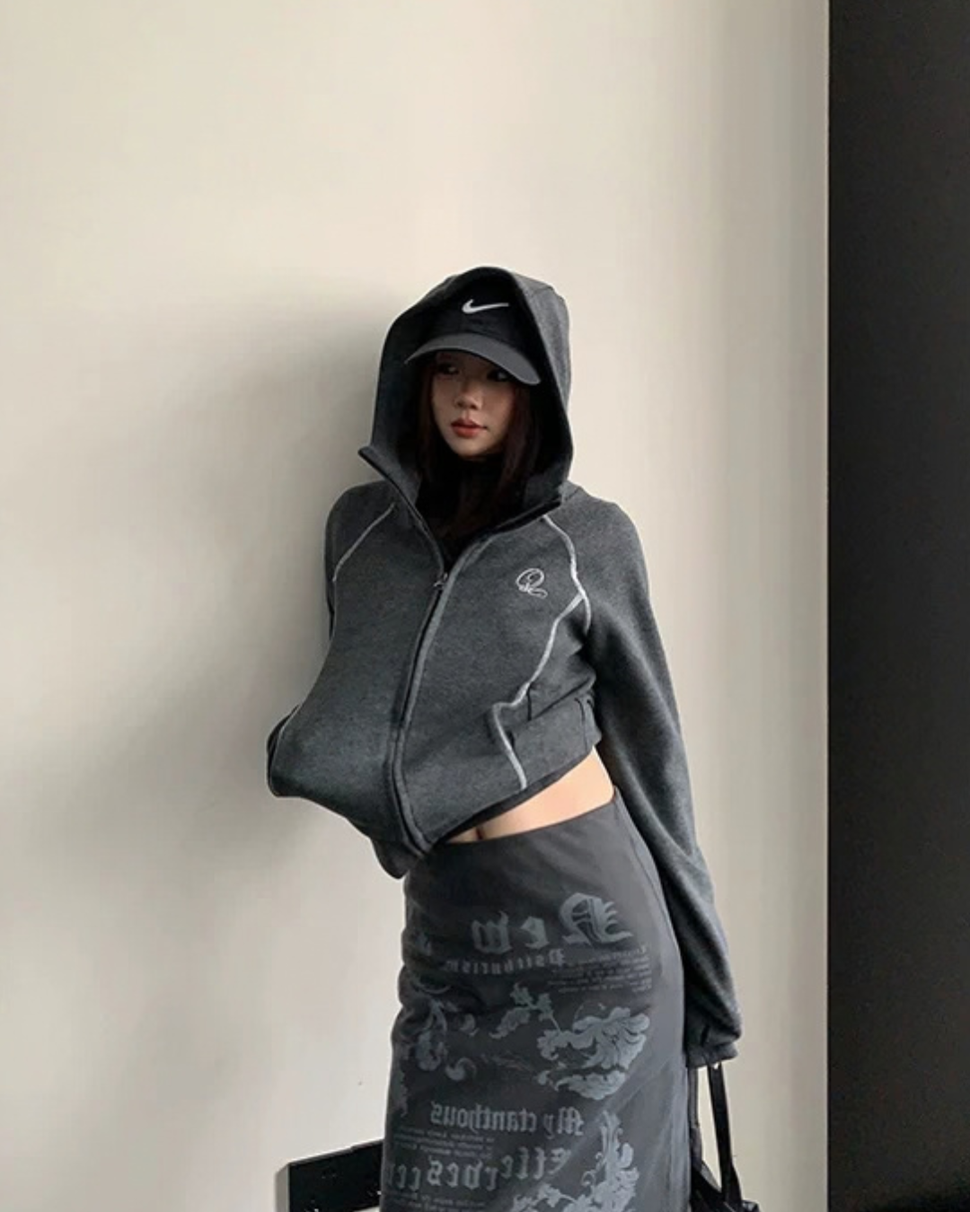 Color-Contrast Stitch Short Jacket YLS1045