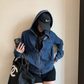 Denim Zip-Up Hoodie YLS1041