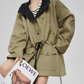 Wind Hooded Trench Coat / High-Waist Shorts FER0036