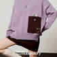 Pocket Patchwork Knit Top/Mini Skirt LLA0582
