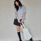Puff Sleeve Striped Shirt SMS0007