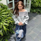 Off-Shoulder Sweatshirt Hoodie CYE0105