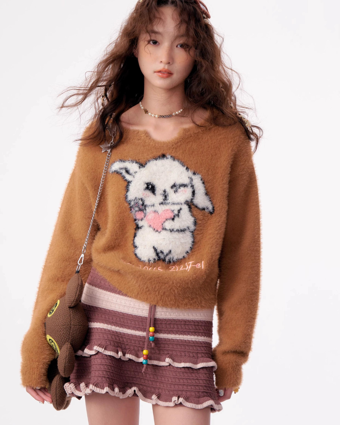 Rabbit Fluffy Pullover Knit ZZF0300