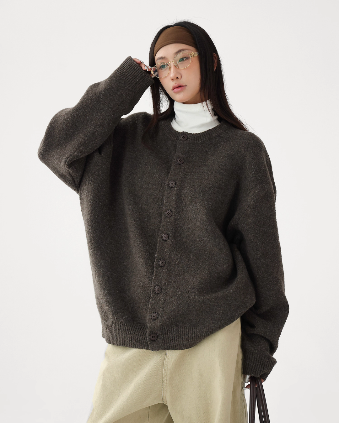Round-Neck Knit Cardigan ACS0313