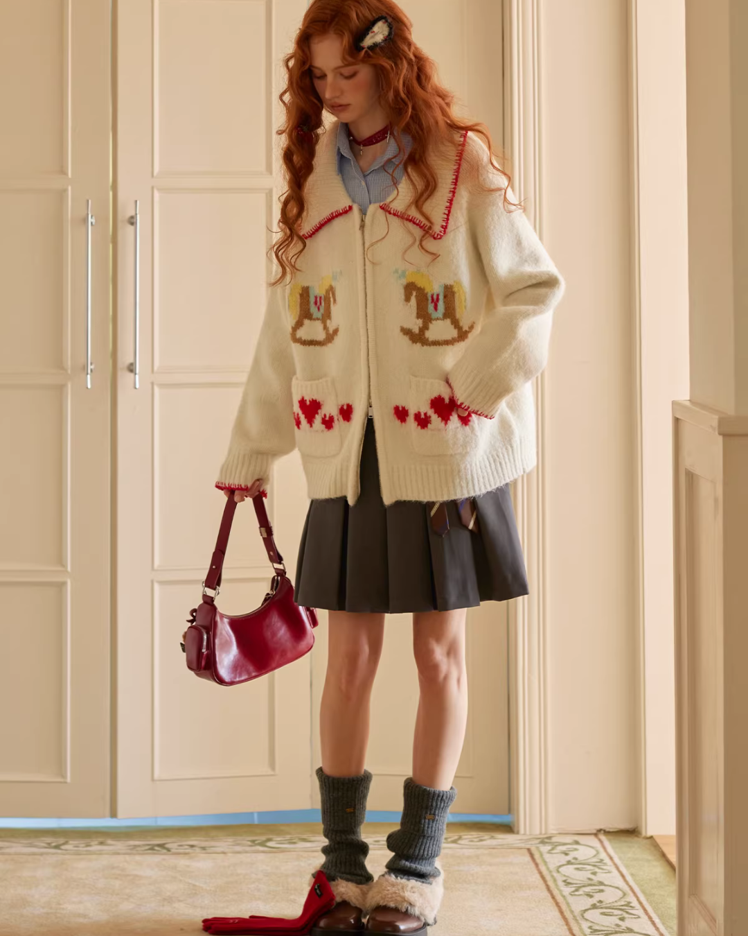 Horse Wool Knit Jacket ASG0075