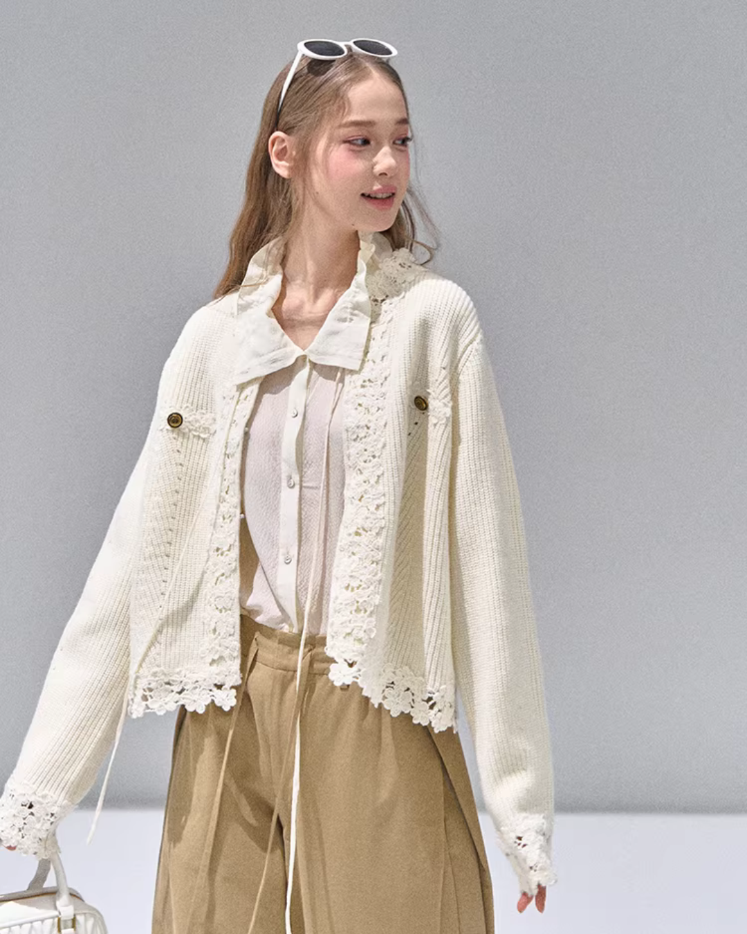 Flower Lace Knit Cardigan RCR0009