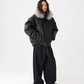 Fur Collar Leather Jacket ACS0347