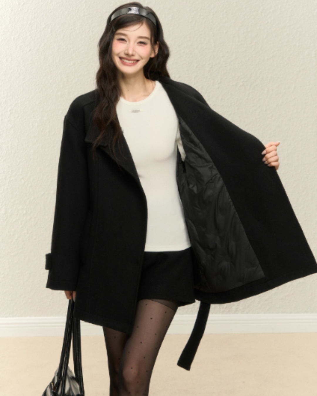 Stand Collar Gold Button Coat ELS0018